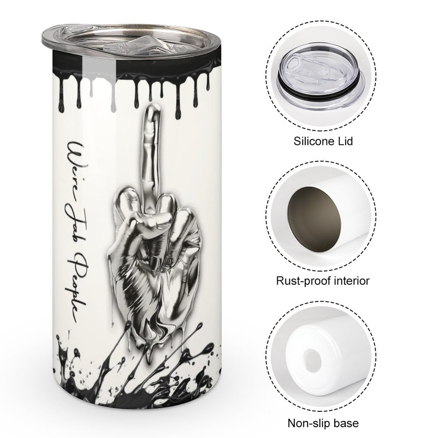 Take Jab Insulated Drinking Cups with Lids 300 ml