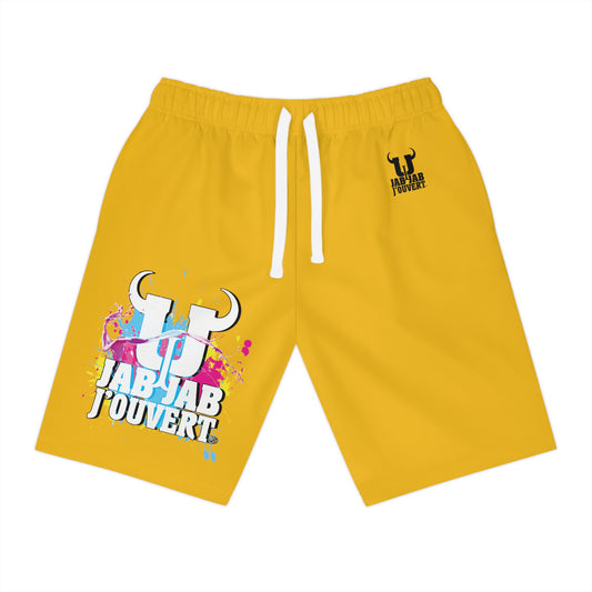 Yellow Jab Jab J'Ouvert Athletic Long Shorts