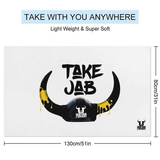 Take Jab White Beach Towel