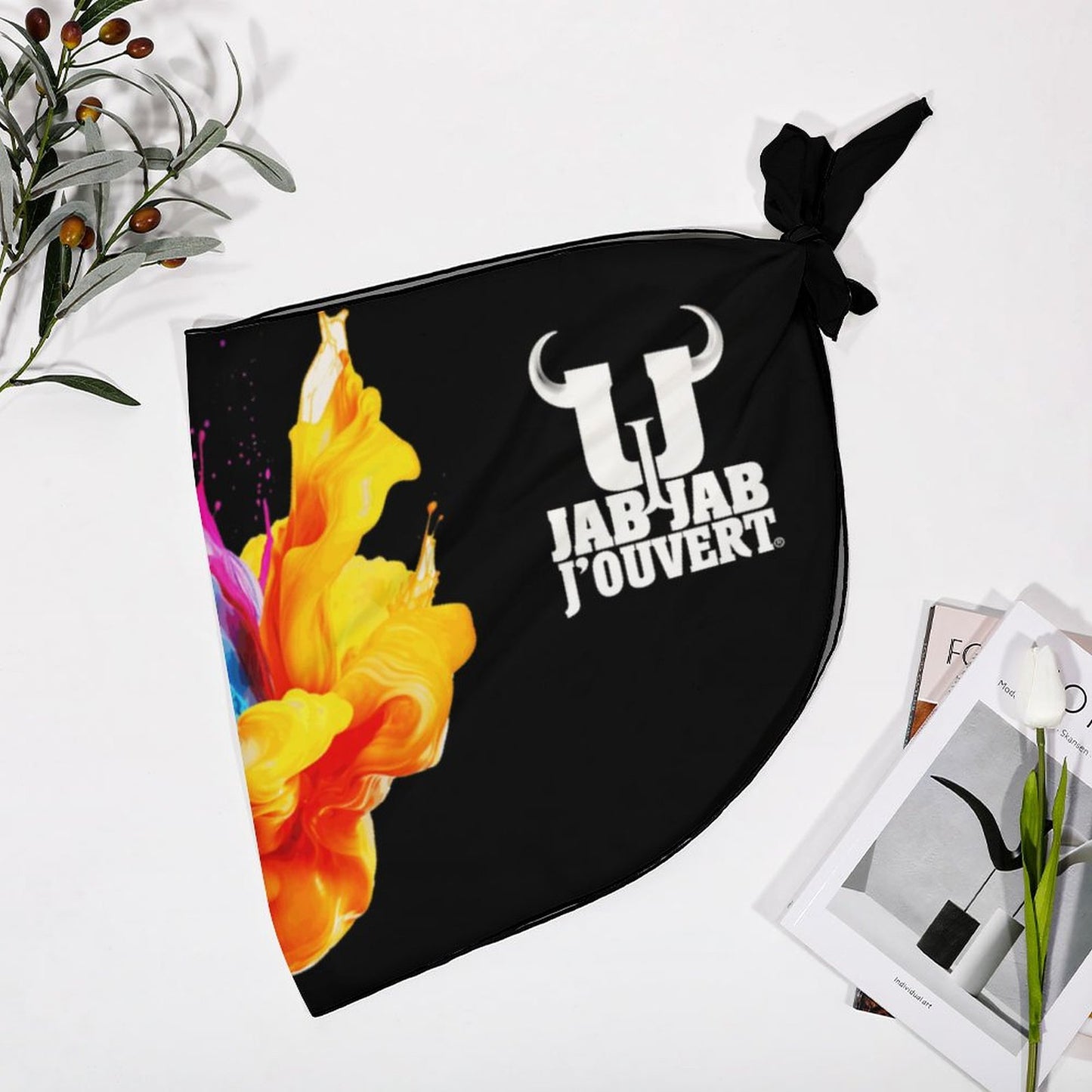 Jab Jab J'Ouvert Black Beach Wrap Skirt