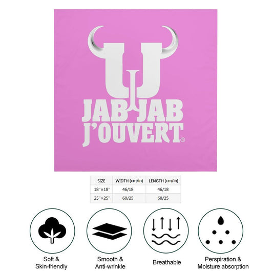 Jab Jab J' Ouvert Square Silk-Like Scarves Pink