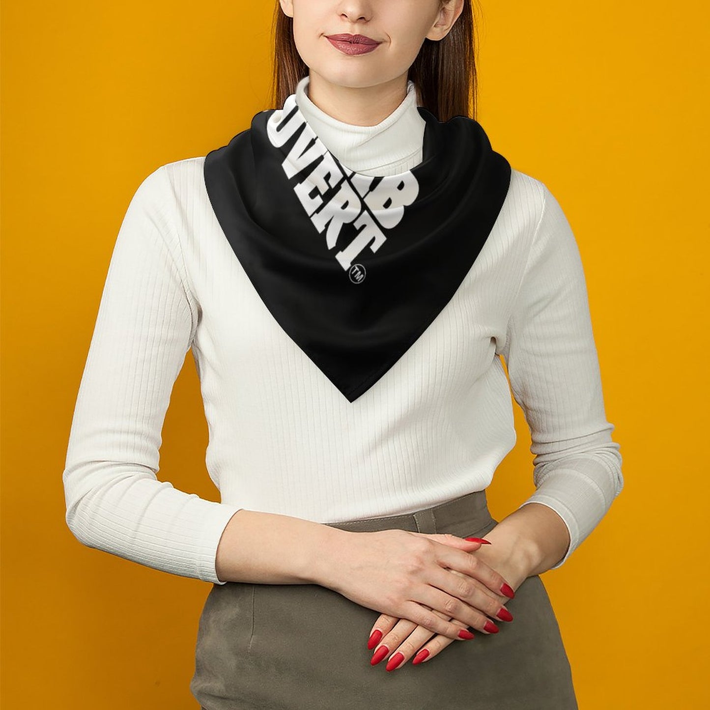 Jab Jab J' Ouvert Square Silk-Like Scarves Black