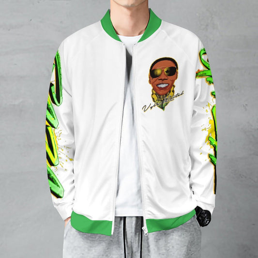 Vybz Kartel White Men's Custom Zip-up Shirt