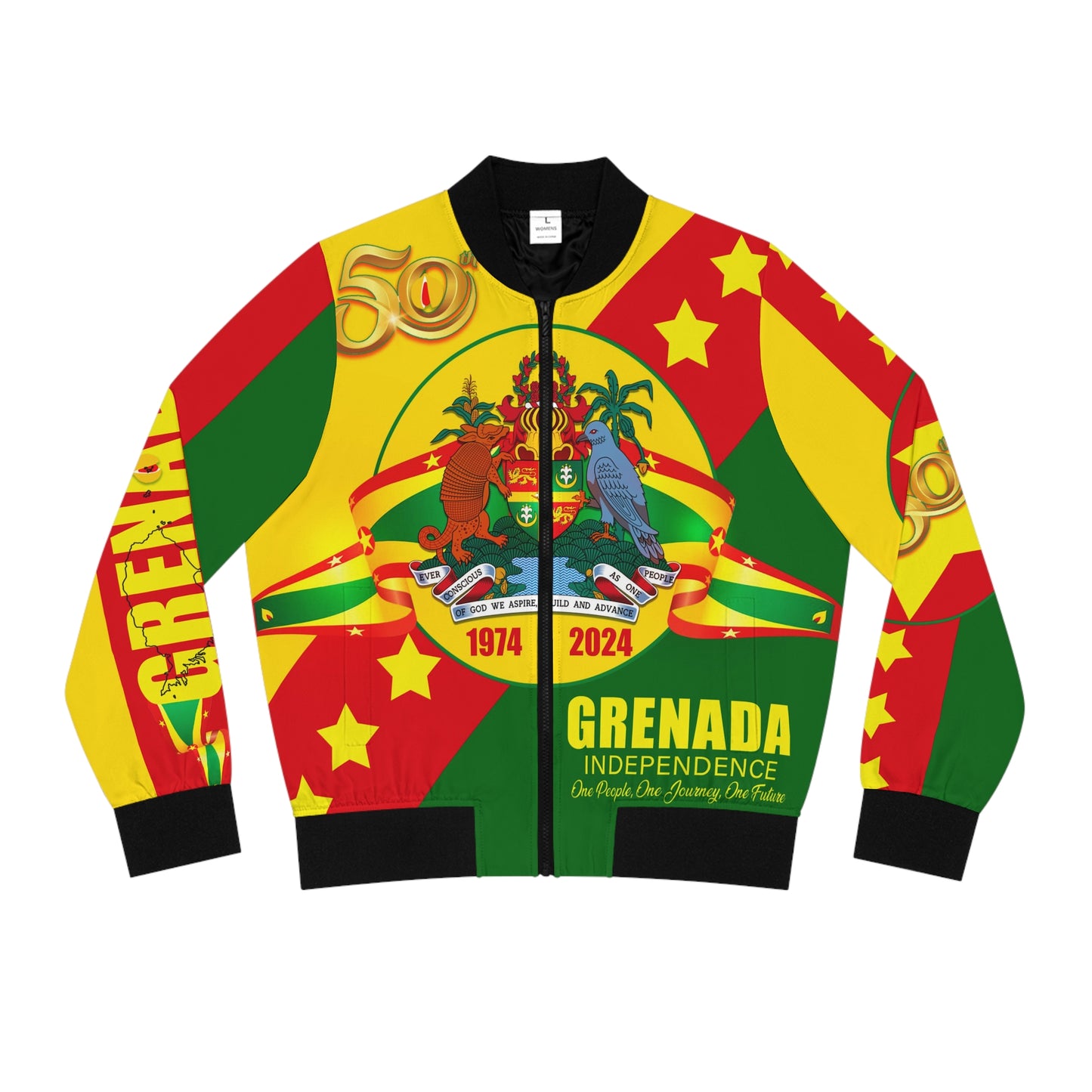 LADIES Grenada 50th Independence Day Bomber Jacket