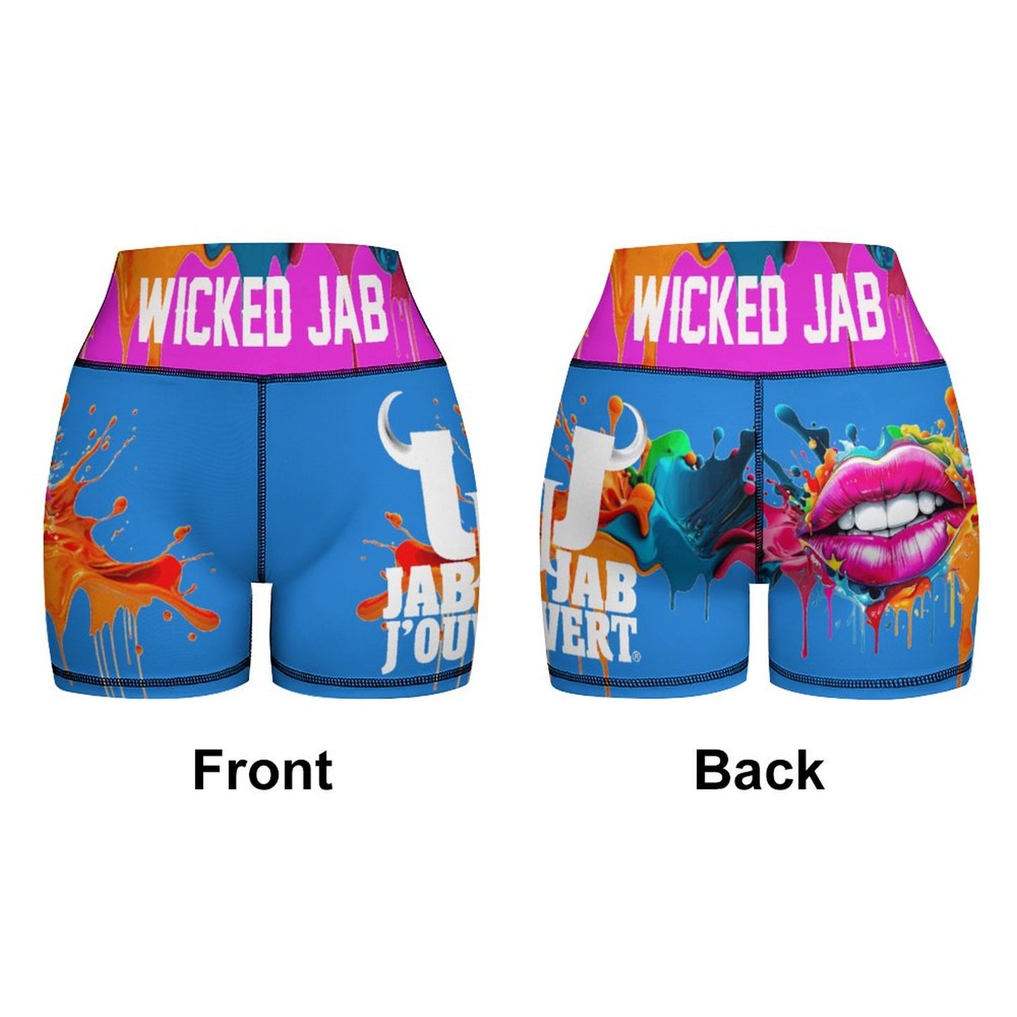 Wicked Jab Blue / Pink 2 Piece Workout Yoga Set