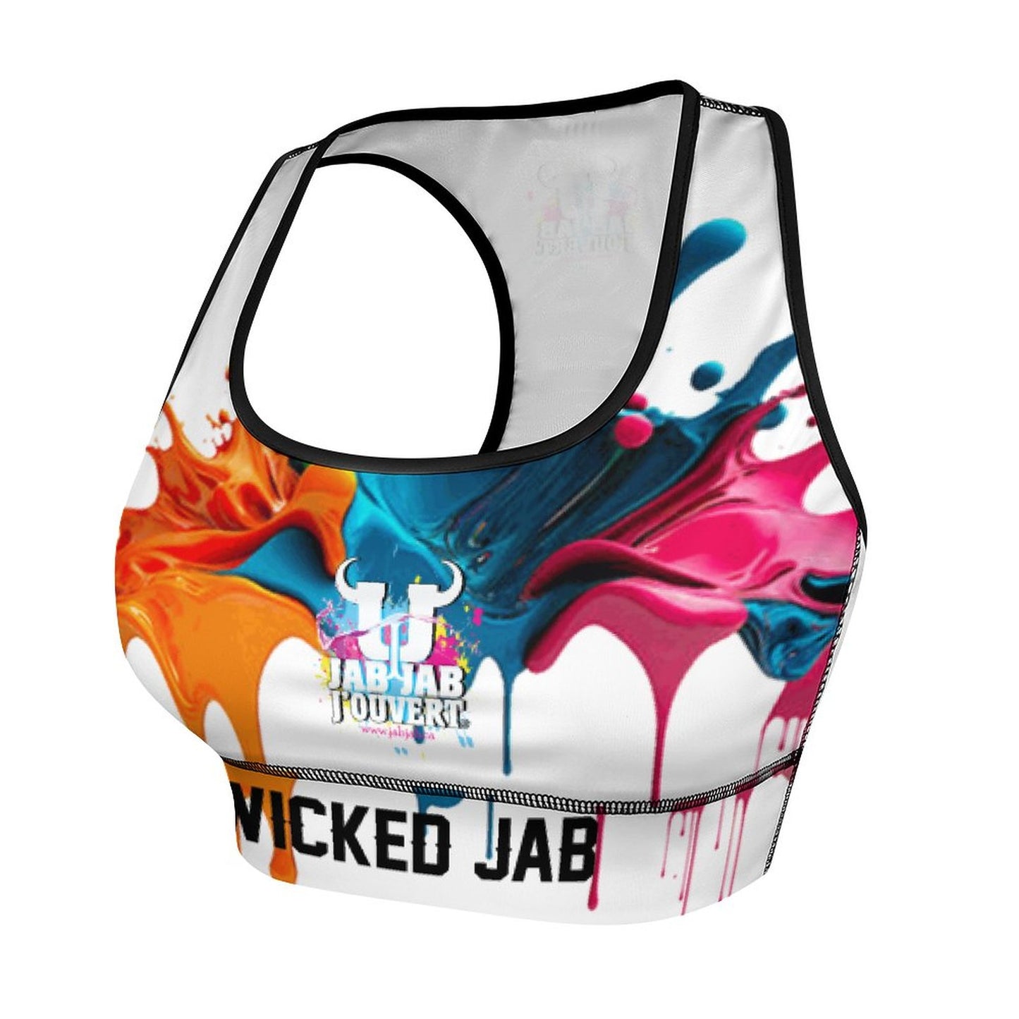 Wicked Jab White/Blue 2 Piece Workout Yoga Set