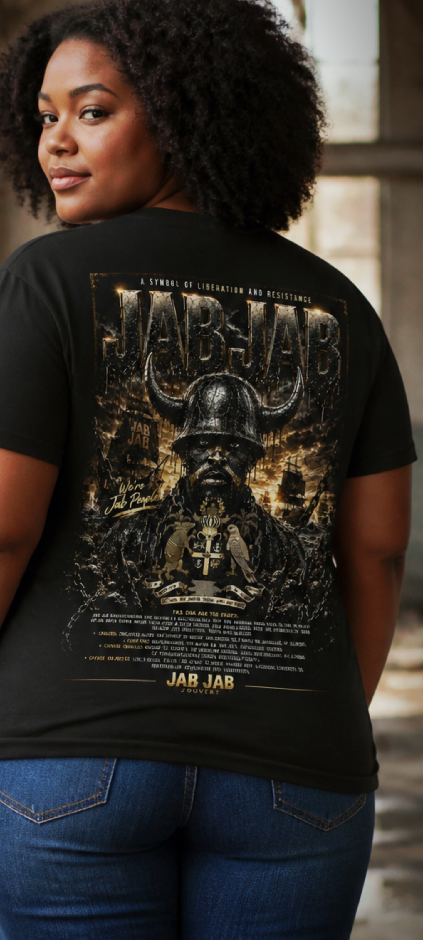 WE'RE JAB PEOPLE GOLD T-SHIRT