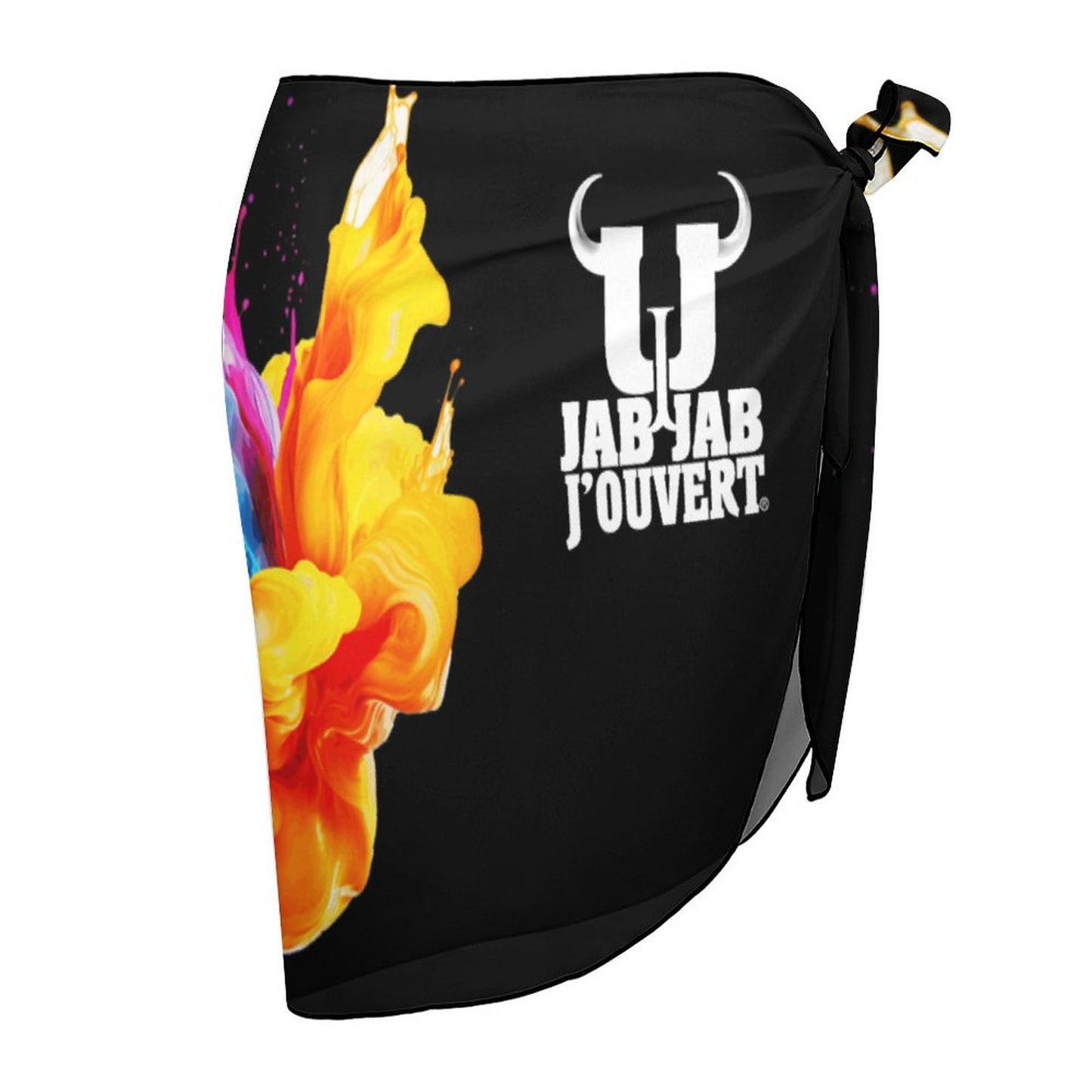 Jab Jab J'Ouvert Black Beach Wrap Skirt