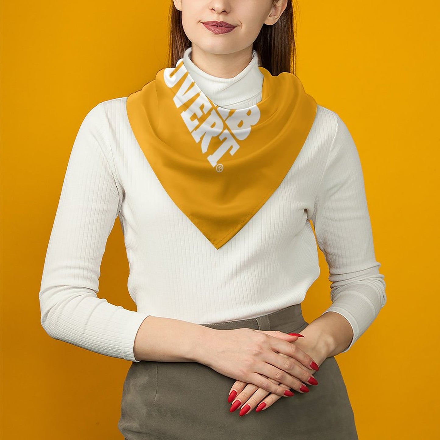 Jab Jab J' Ouvert Square Silk-Like Scarves Yellow