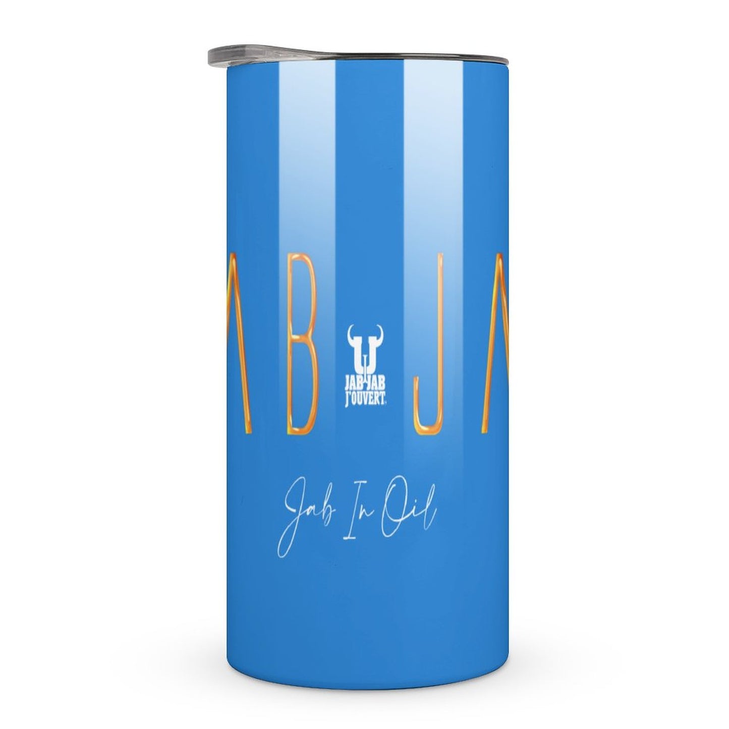 Blue "Jab Jab in Oil" - Insulated Drinking Cups with Lids 300 ml