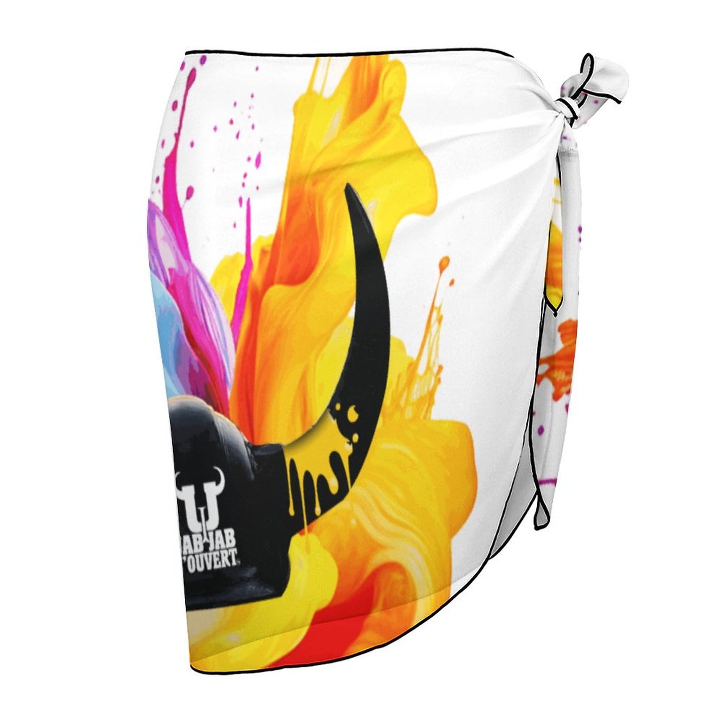 Jab Jab J'Ouvert White Beach Wrap Skirt