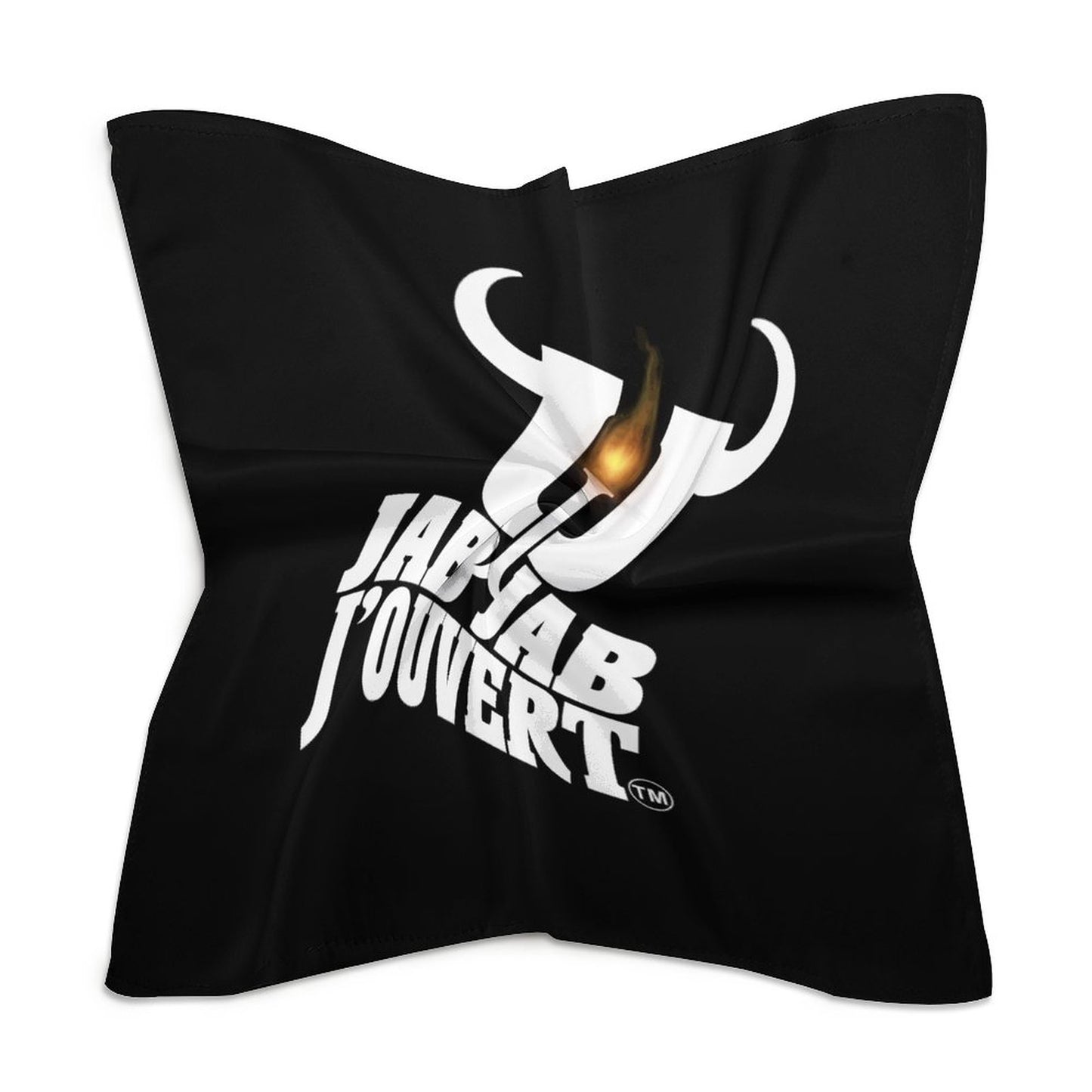 Jab Jab J' Ouvert Square Silk-Like Scarves Black