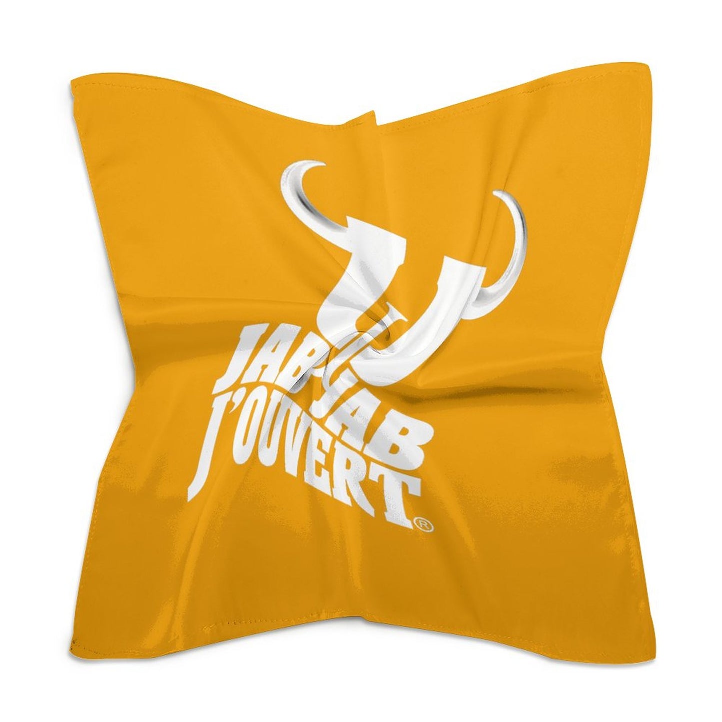 Jab Jab J' Ouvert Square Silk-Like Scarves Yellow