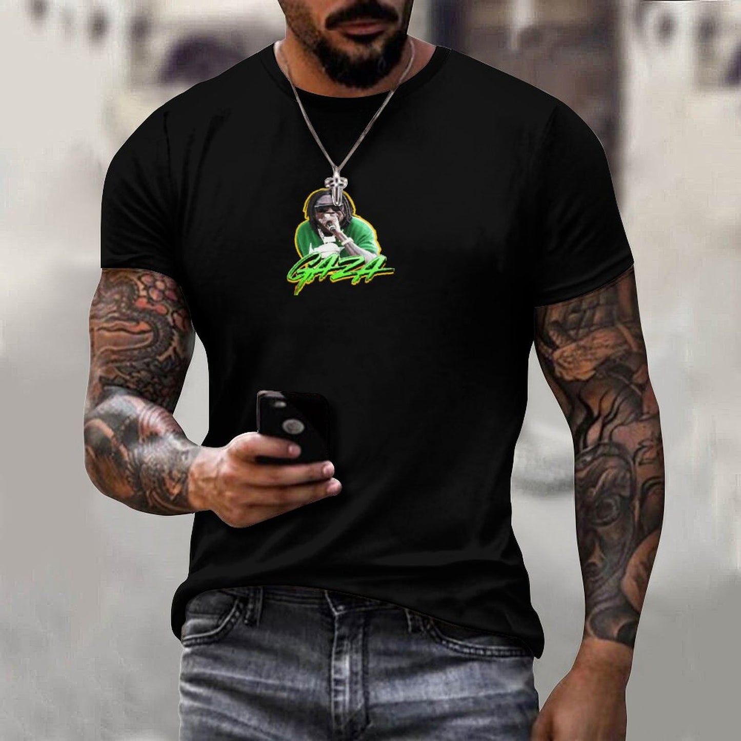 Vybz Kartel Gaza Short-Sleeve T-Shirt for Men All Over Print
