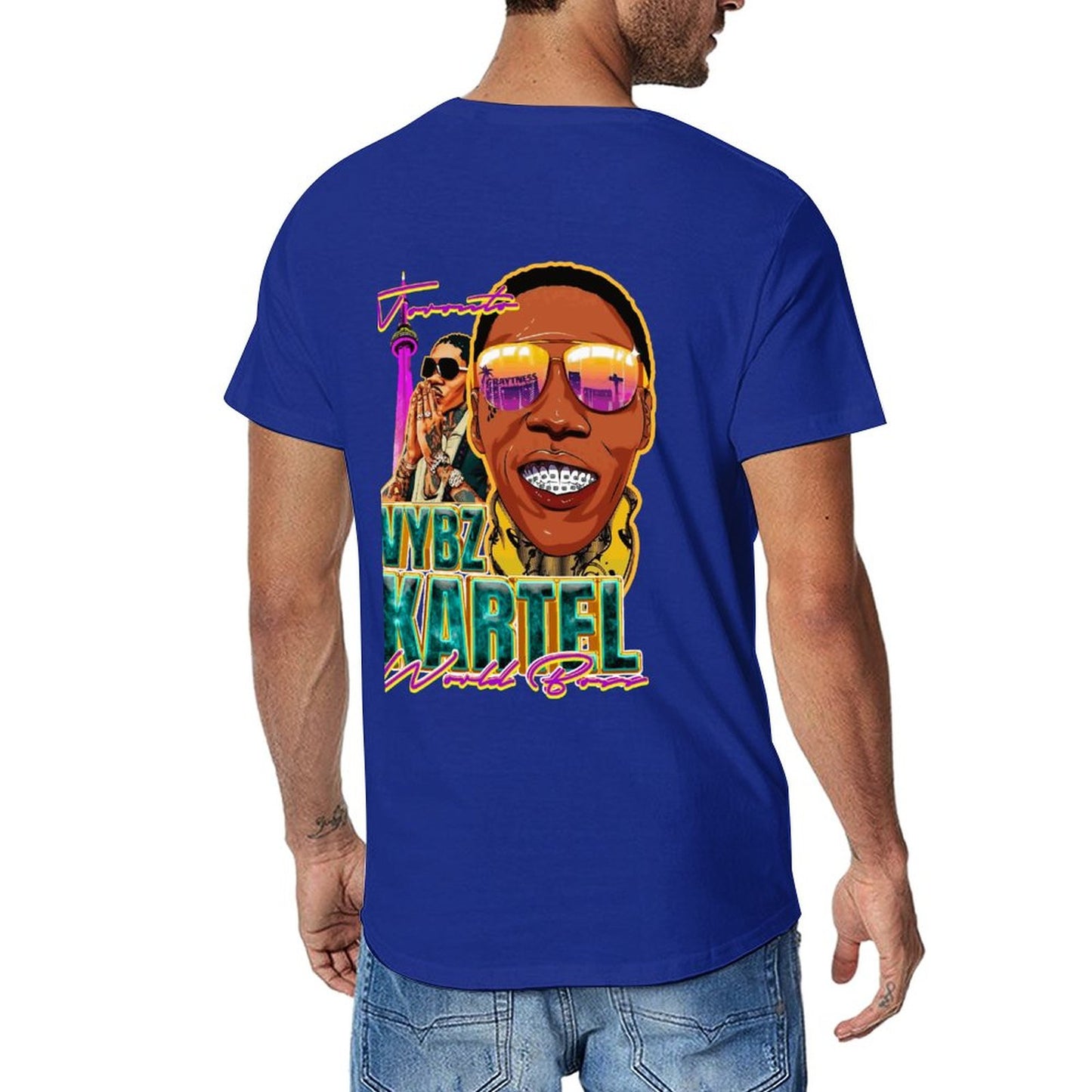 Vybz Kartel Toronto Men's Tee with Back Print Design