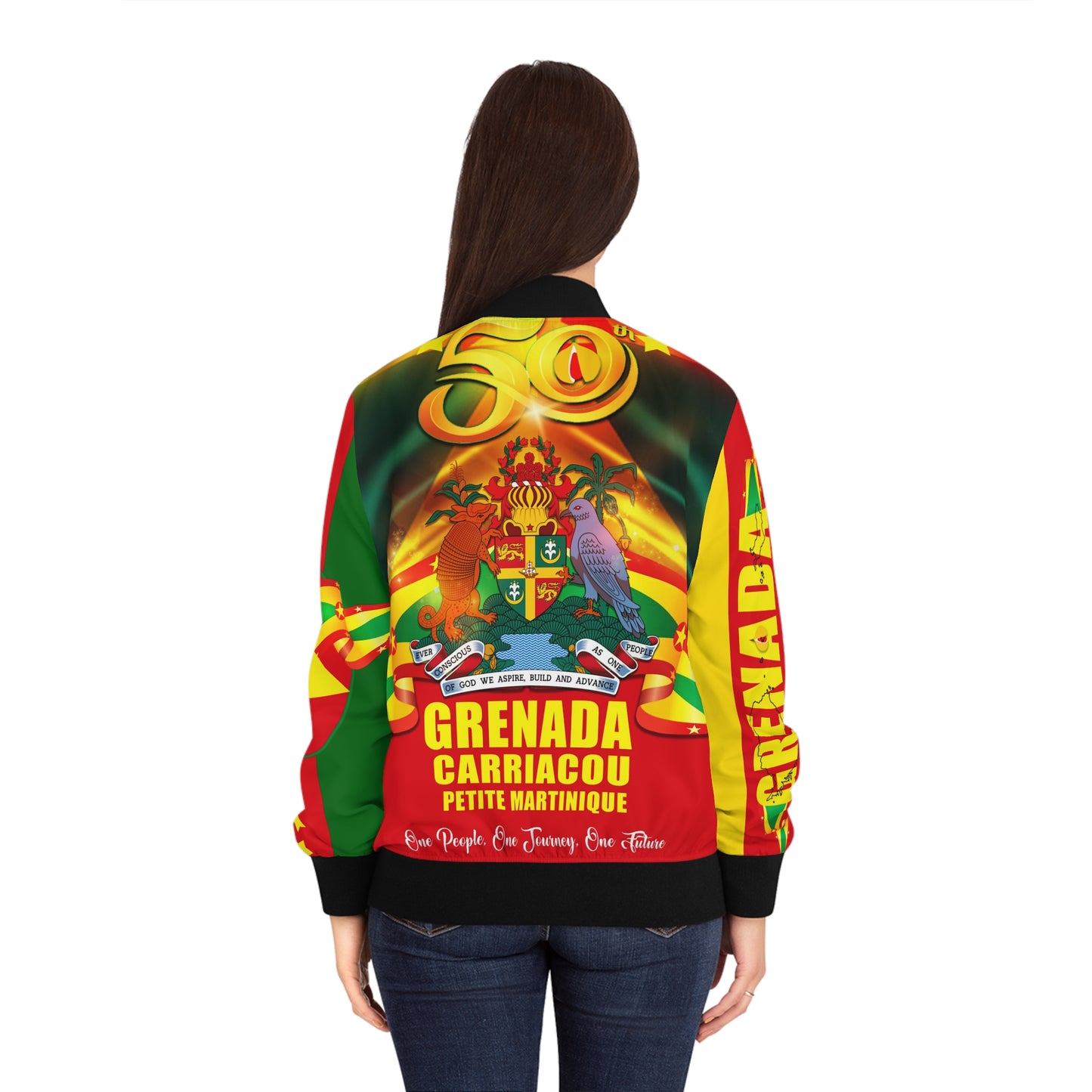 LADIES Grenada 50th Independence Day Bomber Jacket