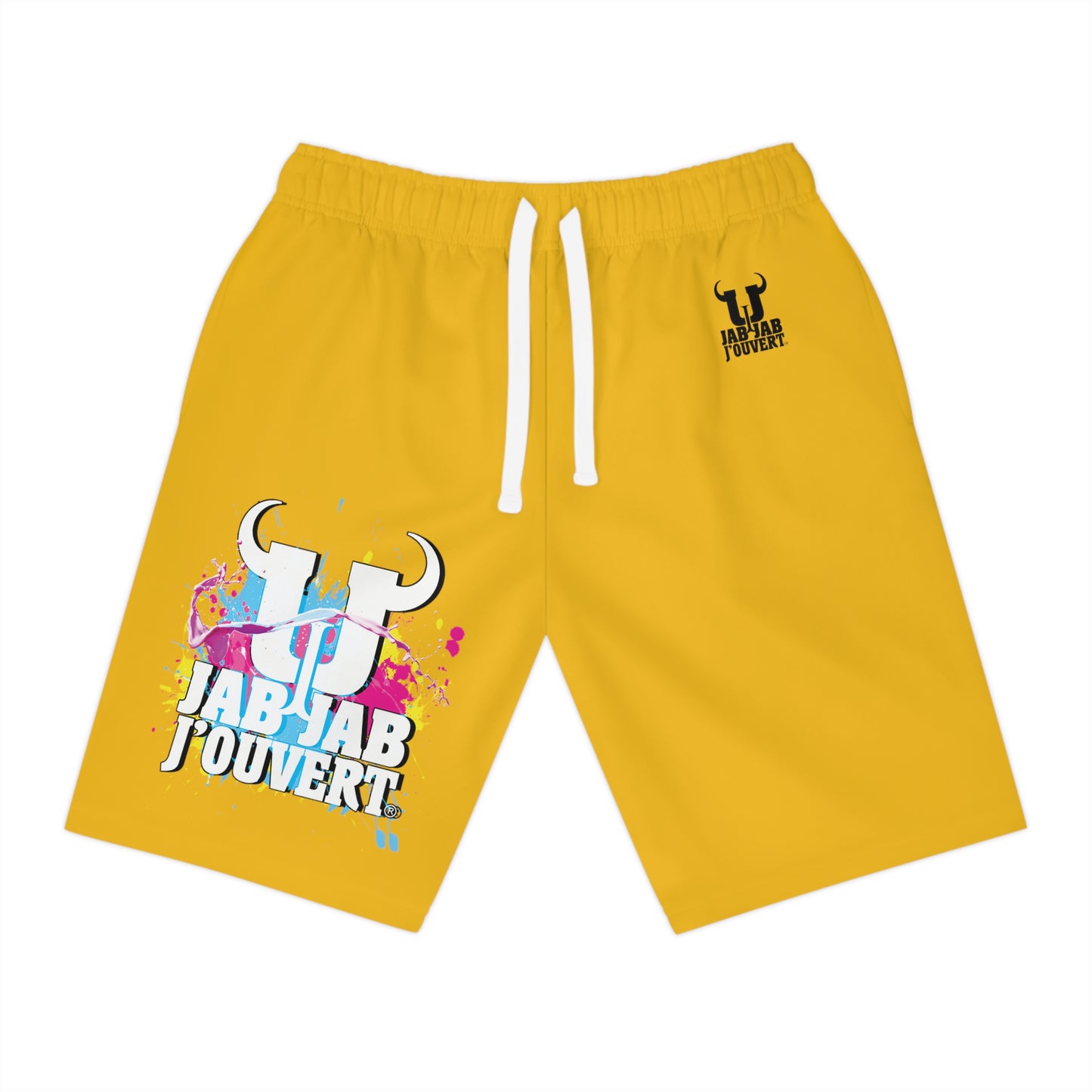 Yellow  Jab Jab J'Ouvert Athletic Long Shorts