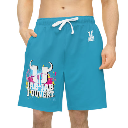 Blue Jab Jab J'Ouvert Athletic Long Shorts