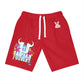 Red Jab Jab J'Ouvert Athletic Long Shorts