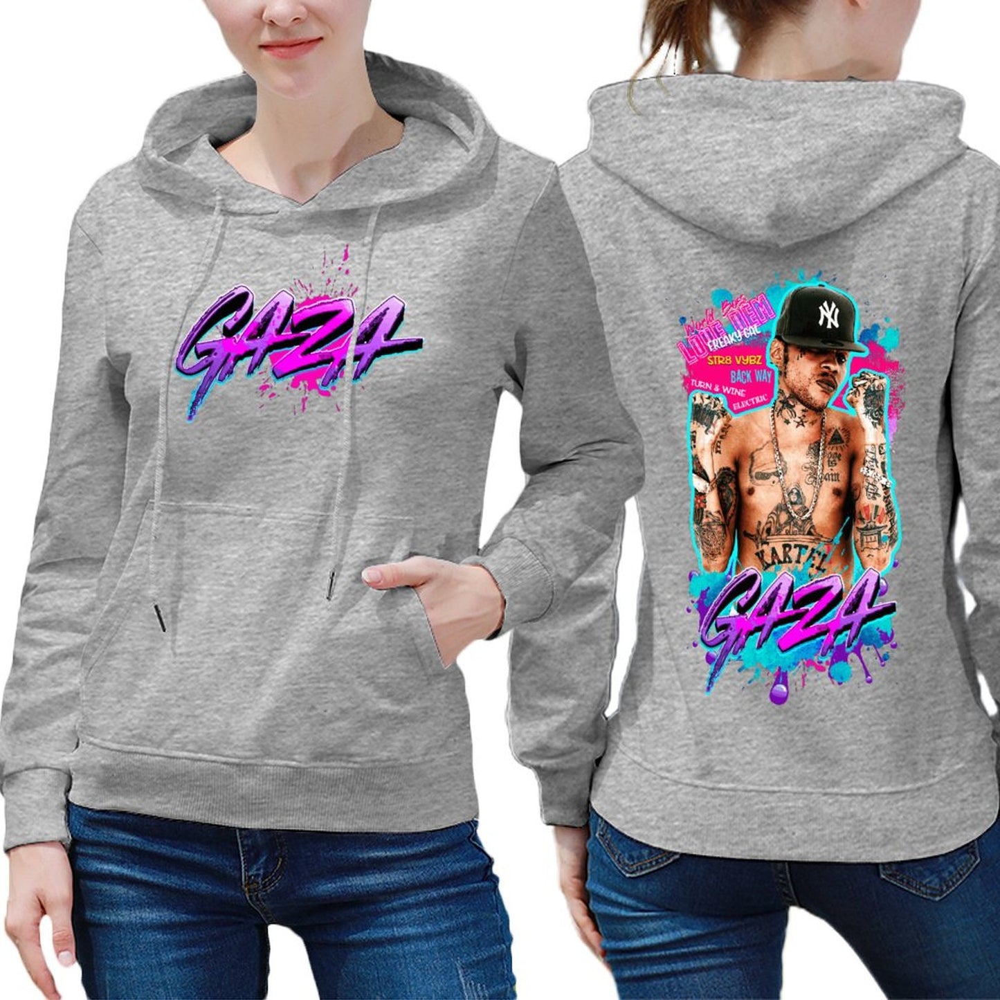Vybz Kartel Gaza Women's Hoodie with Pocket