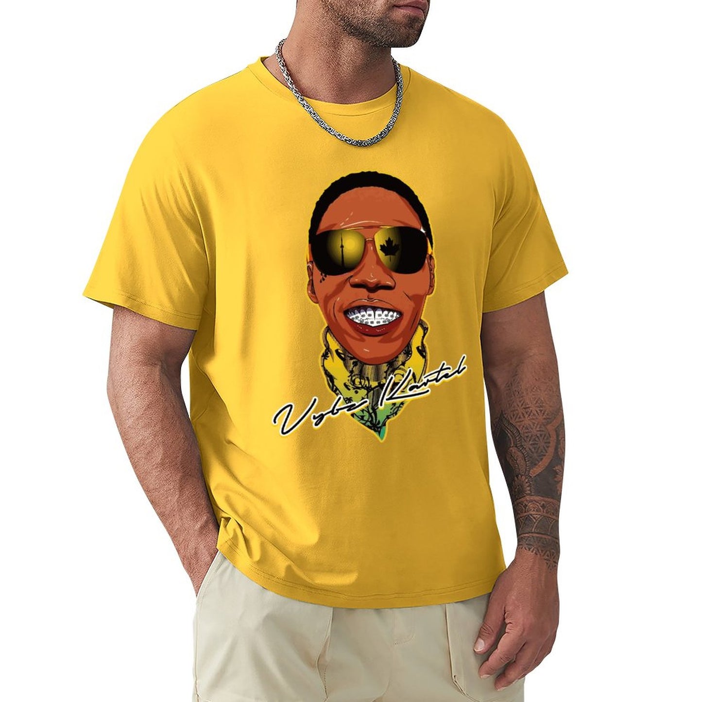 Vybz Kartel Bandana Men's T-Shirt Tees Front Print Design