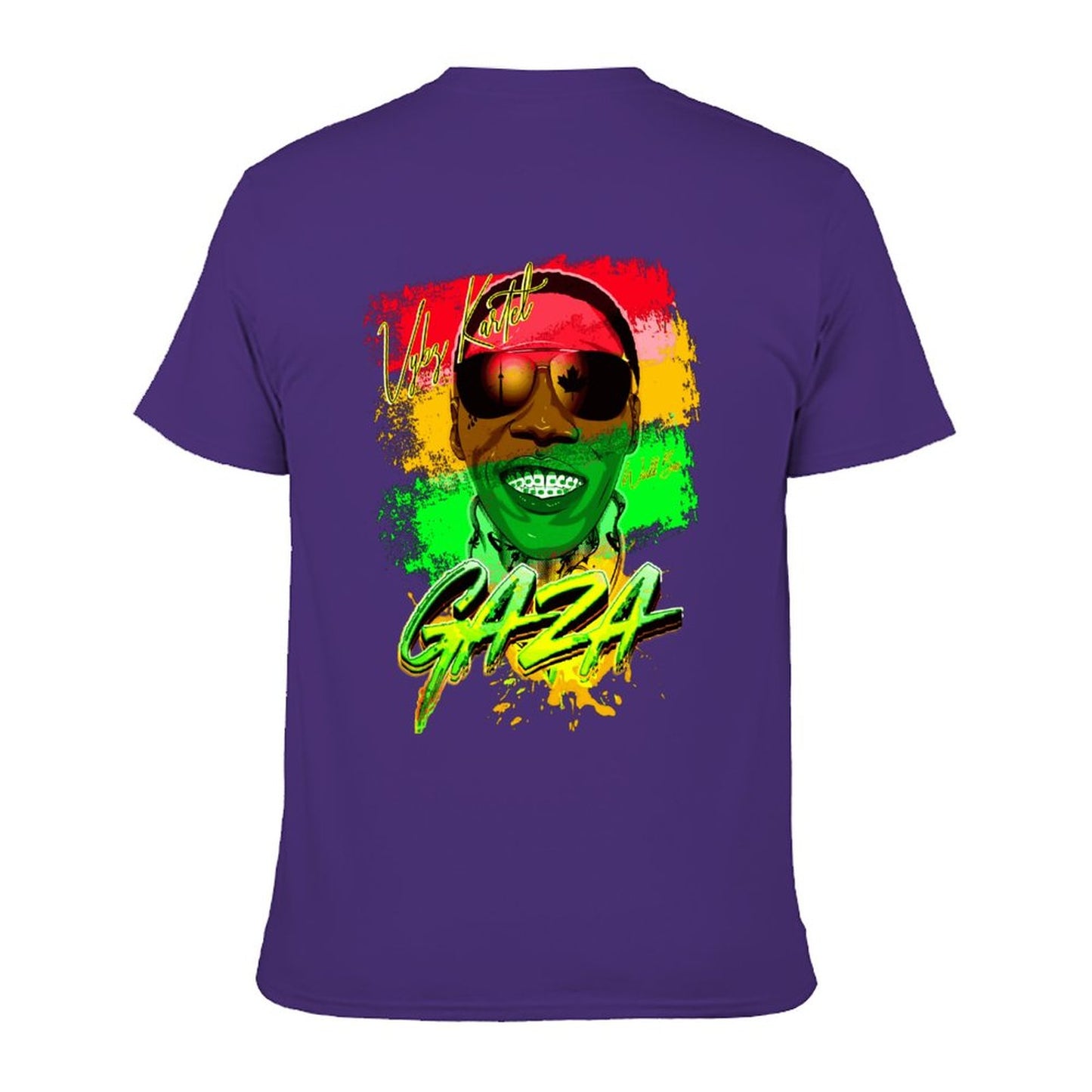 Vybz Kartel Gaza Reggae Men's Tee with Back Print Design