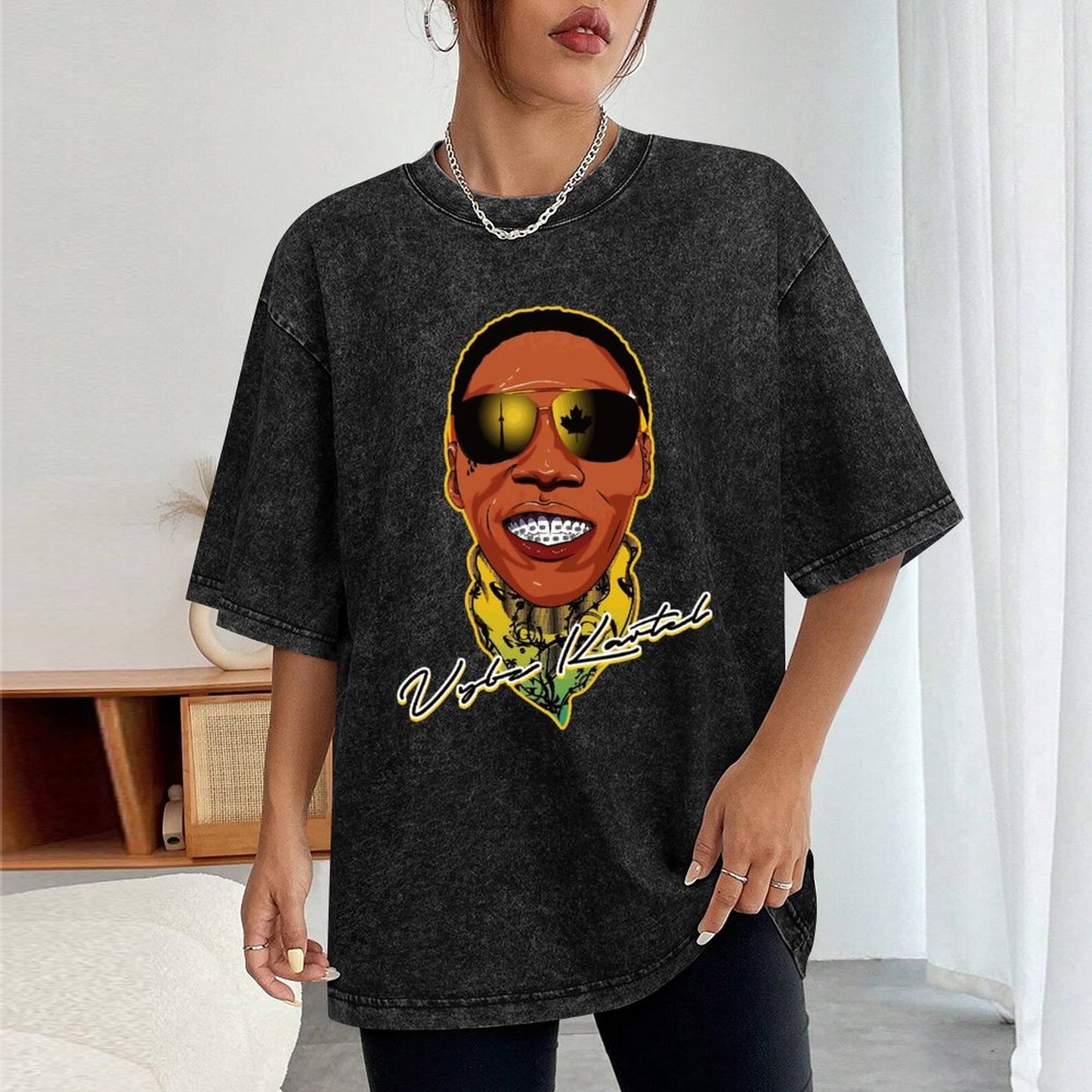 Vybz Kartel Bandana Women's Washed Vintage T-Shirt