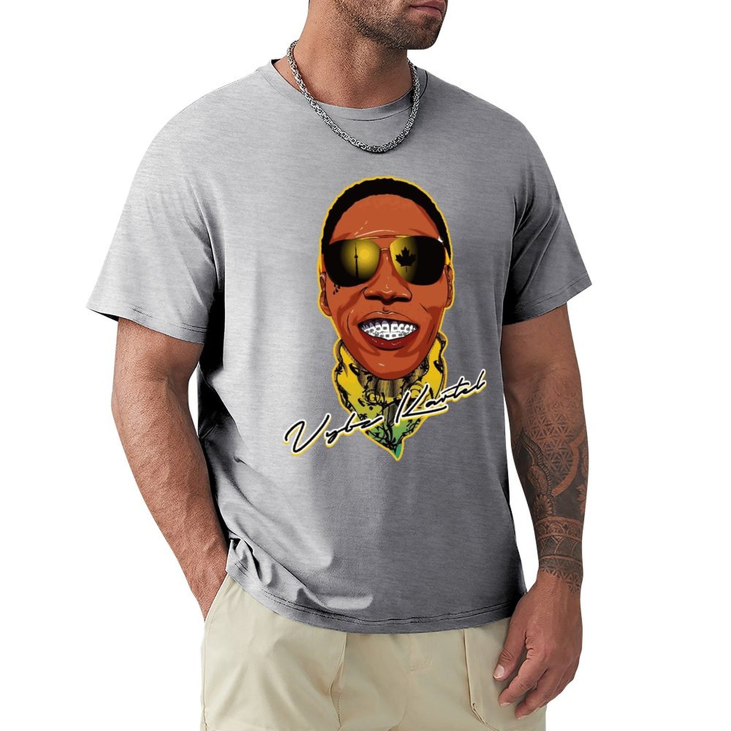 Vybz Kartel Bandana Men's T-Shirt Tees Front Print Design