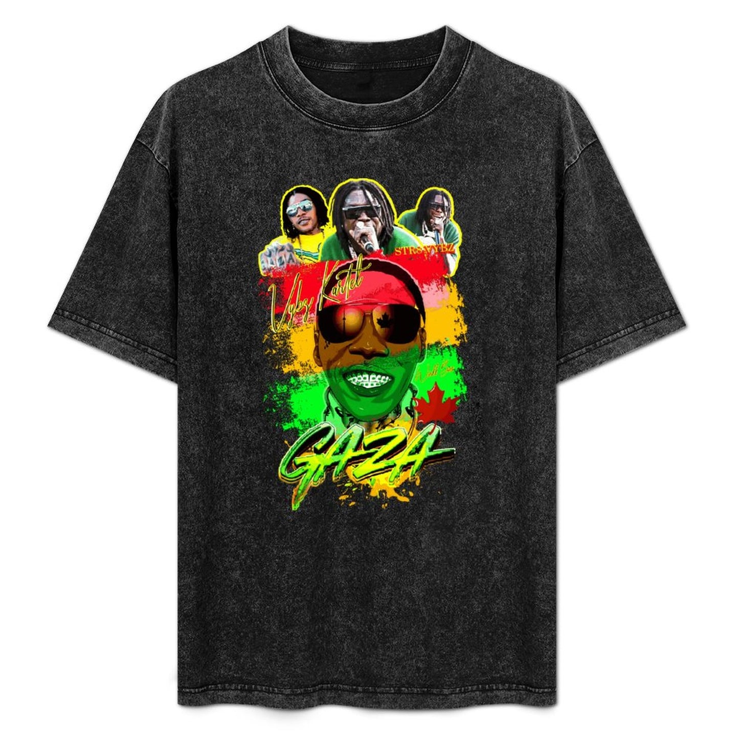 Vybz Kartel  Reggae Gaza Women's Washed Vintage T-Shirt