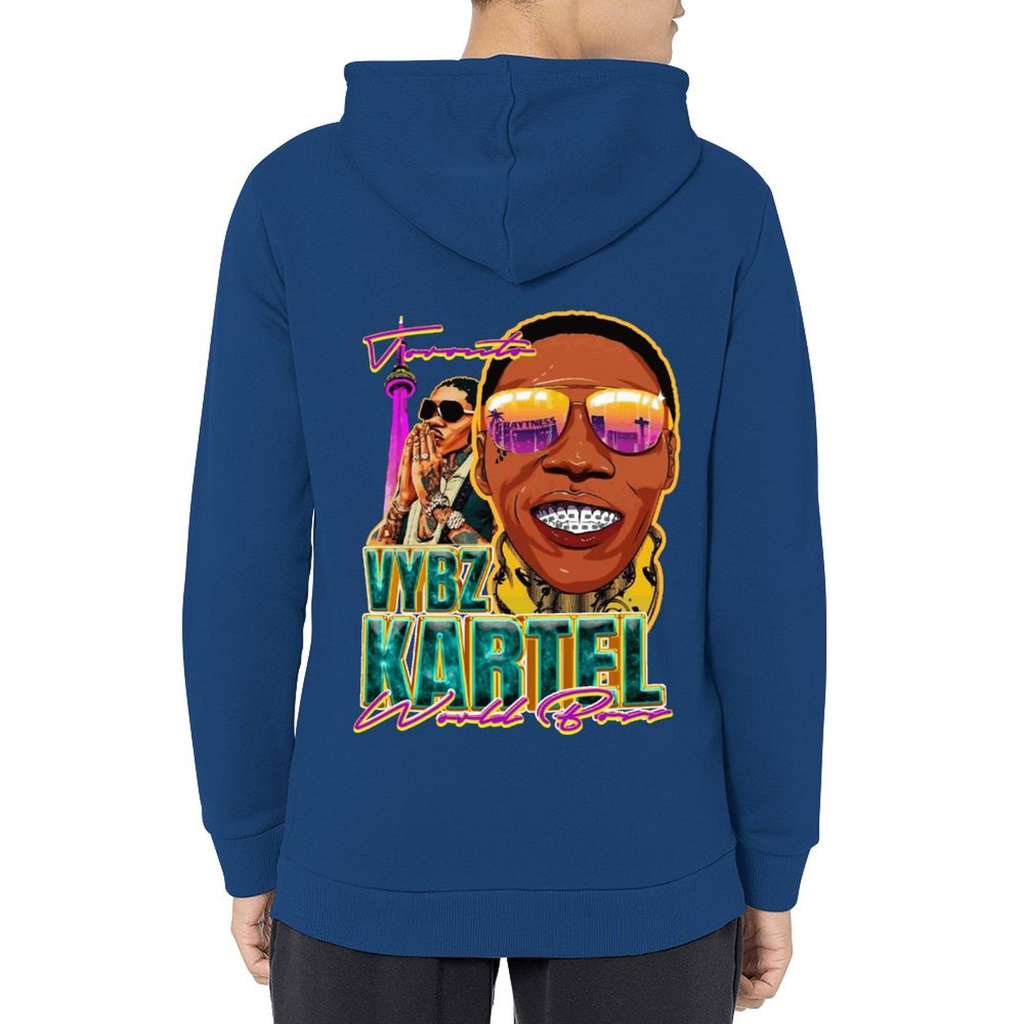 Vybz Kartel CN Tower Men's Hoodie with Pocket