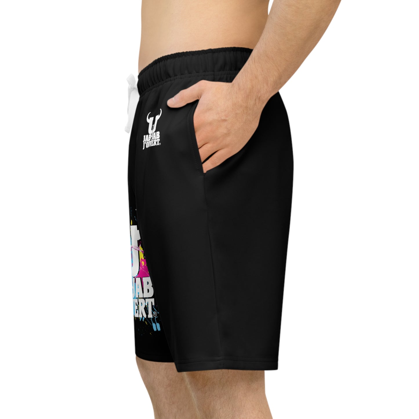 Black Jab Jab J'Ouvert Athletic Long Shorts