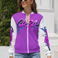 Women's Vybz Kartel Custom Purple Jacket
