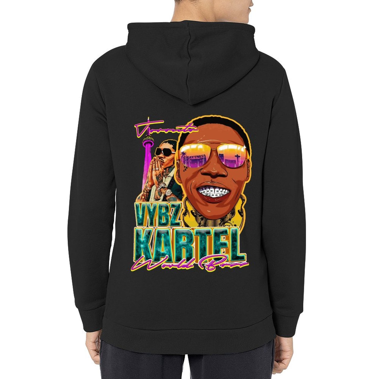 Vybz Kartel CN Tower Men's Hoodie with Pocket