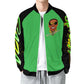 Vybz Kartel Green / Black Men's Custom Zip-up Shirt