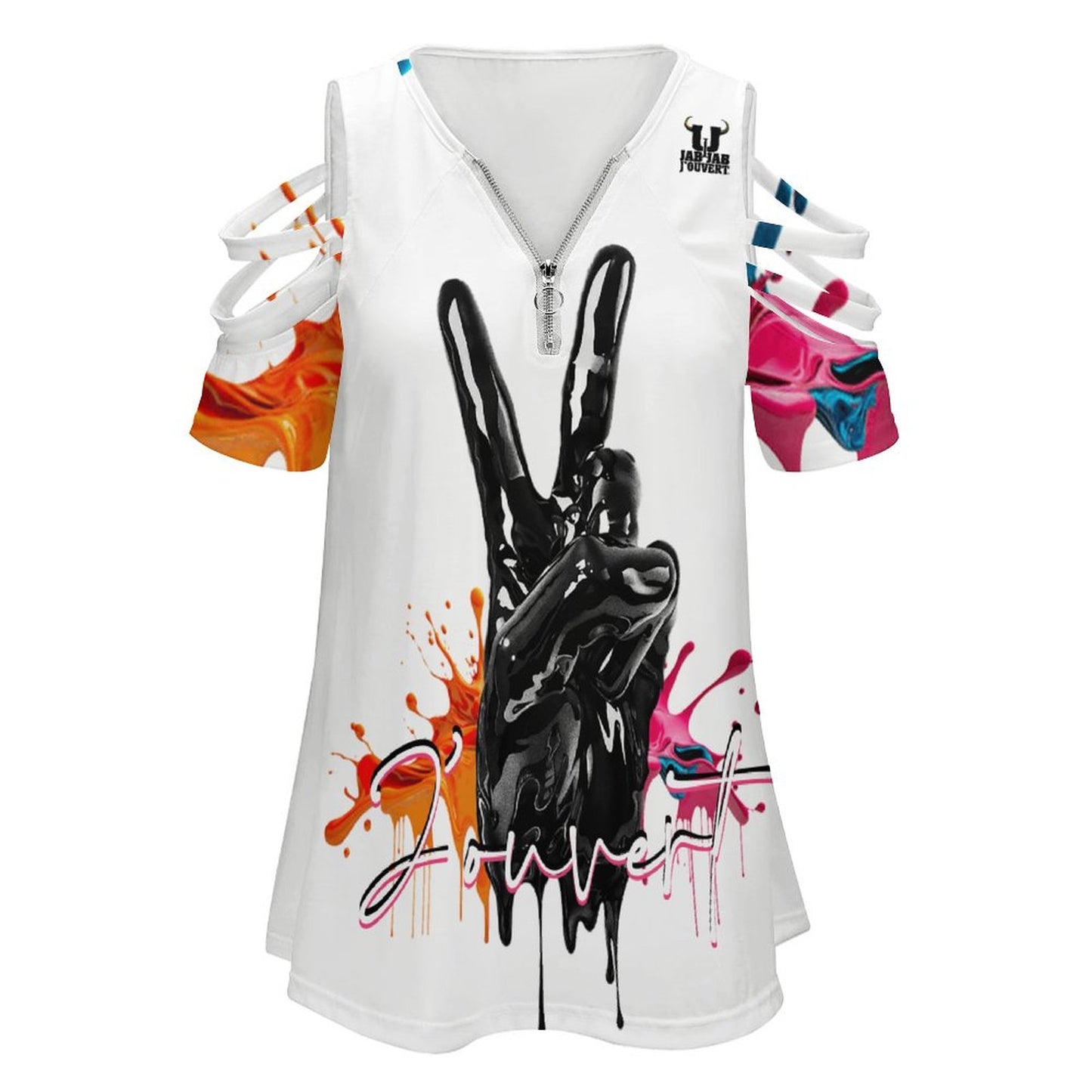 Jab Jab J'Ouvert Peace Zipper T-Shirts