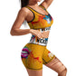 Wicked Jab Yellow 2 Piece Workout Yoga Set