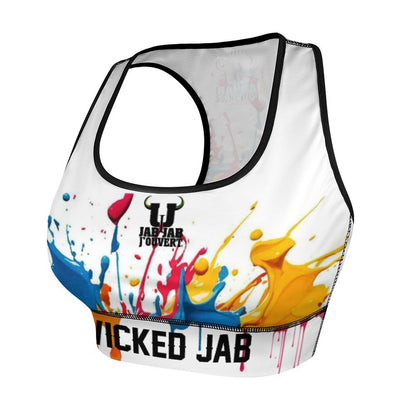 Wicked Jab White Splatter 2 Piece Workout Yoga Set