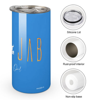 Blue "Jab Jab in Oil" - Insulated Drinking Cups with Lids 300 ml