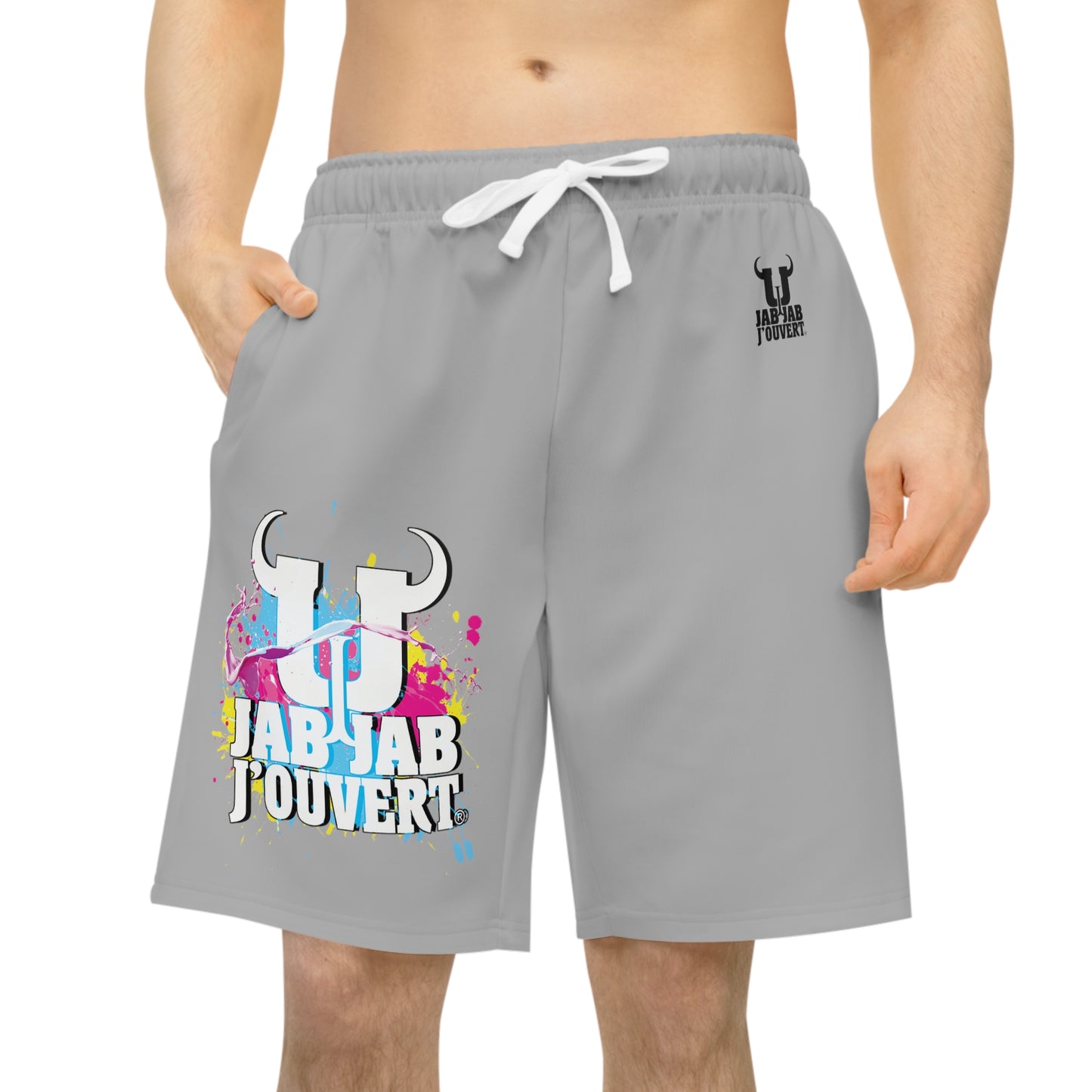 Grey Jab Jab J'Ouvert Athletic Long Shorts