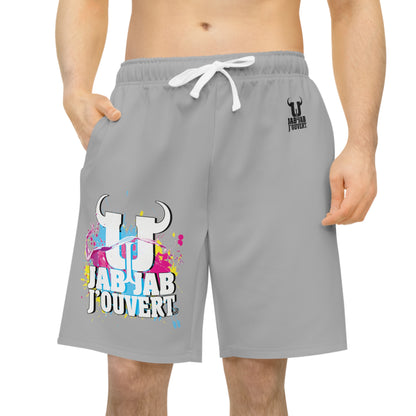 Grey Jab Jab J'Ouvert Athletic Long Shorts