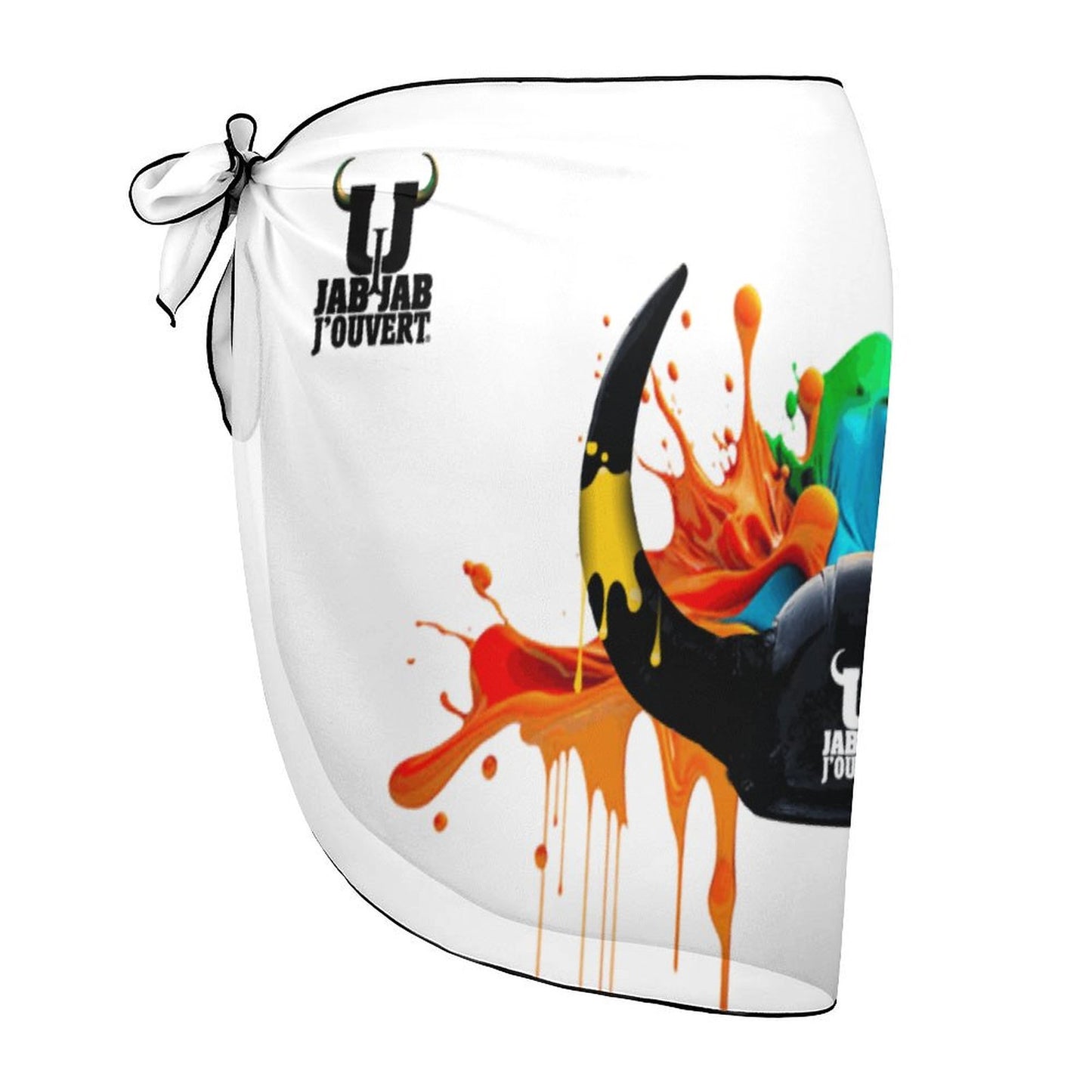 Jab Jab J'Ouvert Horns Beach Wrap Skirt