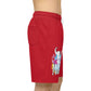 Red Jab Jab J'Ouvert Athletic Long Shorts