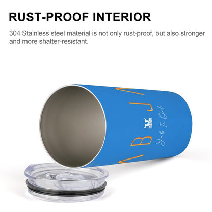 Blue "Jab Jab in Oil" - Insulated Drinking Cups with Lids 300 ml