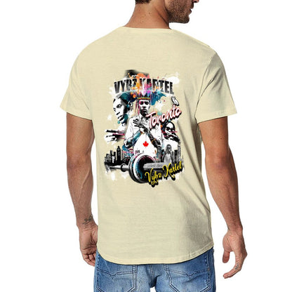 Vybz Kartel Toronto 416 Men Tees with Back Print Designs
