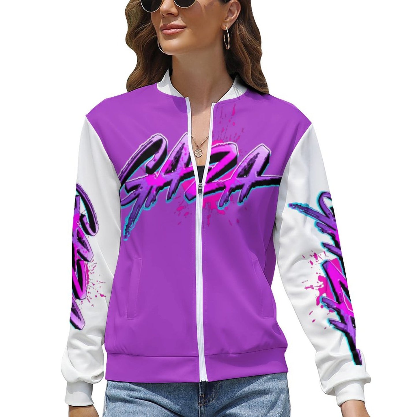 Women's Vybz Kartel Custom Purple Jacket