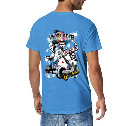 Vybz Kartel Toronto 416 Men Tees with Back Print Designs