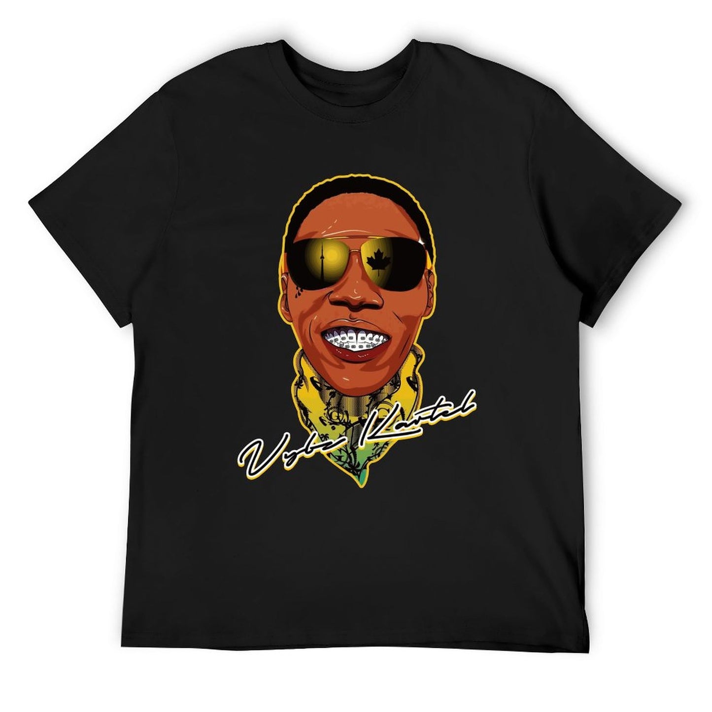 Vybz Kartel Bandana Men's T-Shirt Tees Front Print Design
