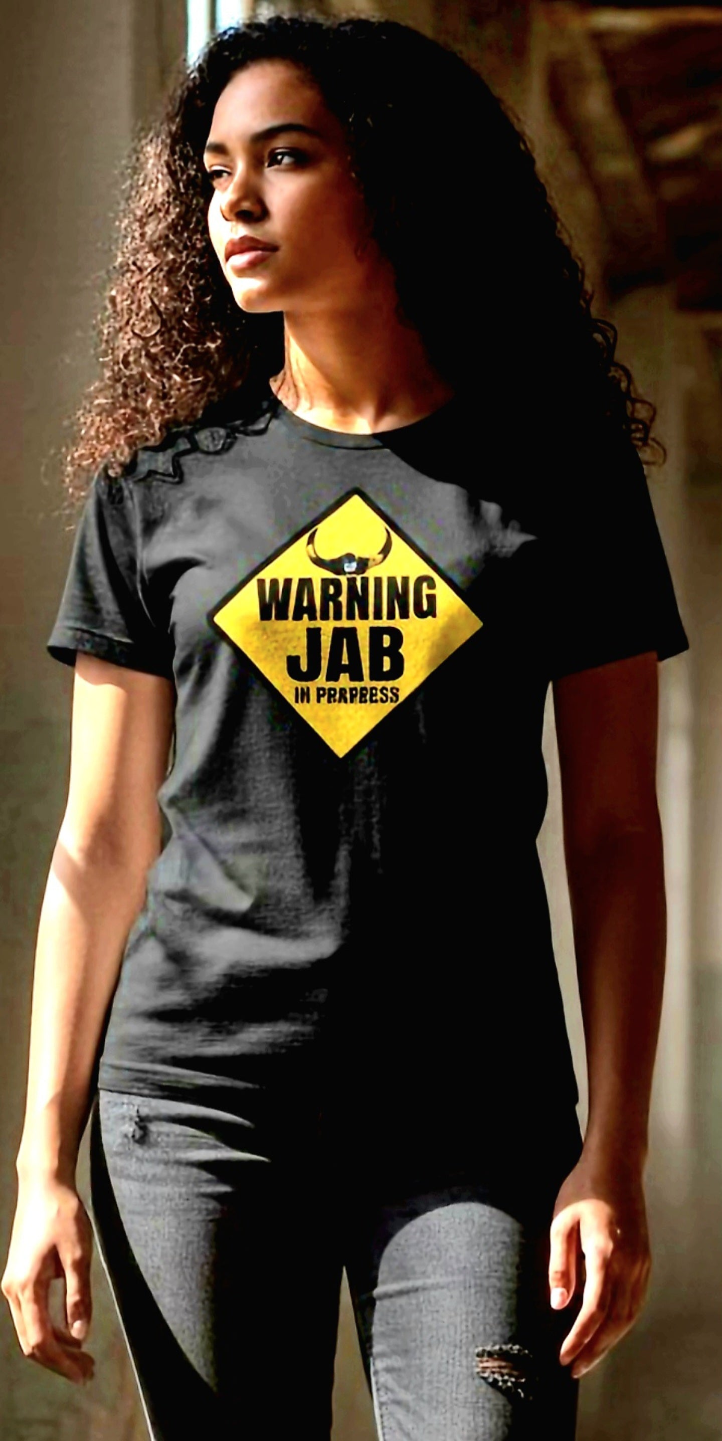 CAUTION WORKING JAB T-SHIRT
