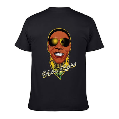 Vybz Kartel Men's Tee with Back Print Designs