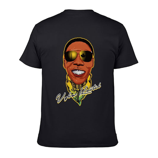 Vybz Kartel Men's Tee with Back Print Designs